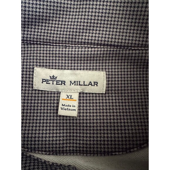 Peter Millar Men's Golf Perth 1/4‎ Zip Pullover Houndstooth Size XL - Picture 4 of 9